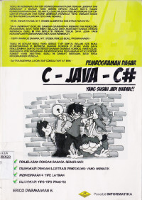 PEMROGRAMAN DASAR C- JAVA-C#