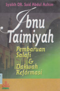 IBNU TAIMIYAH PEMBARUAN SALAFI & DAKWAH REFORMASI