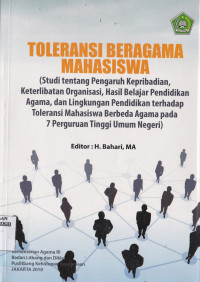 TOLERANSI BERAGAMA MAHASISWA