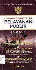 UNDANG-UNDANG PELAYANAN PUBLIK EDISI 2011