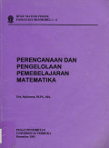 MATERI POKOK PERENCANAAN DAN PENGELOLAAN PEMBELAJARAN MATEMATIKA