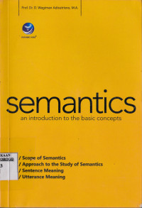 SEMANTICS AN INTRODUCTION TO THE BASIC CONCEPTS