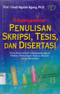 MANAJEMEN PENULISAN SKRIPSI, TESIS, DAN DISERTASI