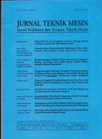 TEKNIK MESIN : JURNAL KEILMUAN DAN TERAPAN TEKNIK MESIN (AKREDITASI)