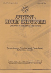 JURNAL RISET INDUSTRI (JURNAL OF INDUSTRIAL RESEARCH)