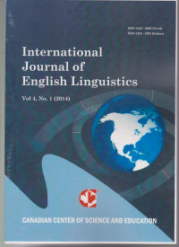 INTERNATIONAL JOURNAL OF ENGLISH LINGUISTICS