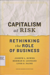 CAPITALISM at RISK RETHINKING the ROLE OF BUSINESS