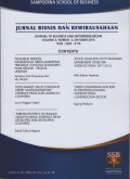 JURNAL BISNIS DAN KEWIRAUSAHAAN