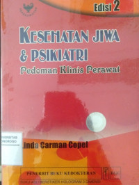 KESEHATAN JIWA DAN PSIKIATRI: PEDOMAN KLINIS PERAWAT