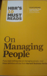 ON MANAGING PEOPLE