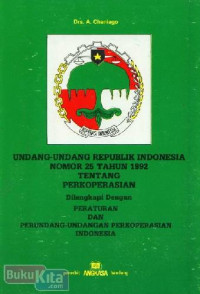 UNDANG-UNDANG NO.25 TAHUN 1992 TENTANG PERKOPERASIAN