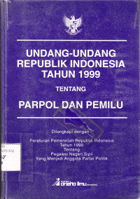 Image of UNDANG-UNDANG RI TH 1999 TTG PARTAI POLITIK DAN PEMILU