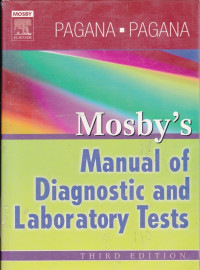 Image of MOSBYS MANUAL OF DIAGNOSTIC AND LABORATORY TESTS