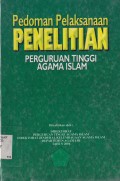 PEDOMAN PELAKSANAAN PENELITIAN PERGURUAN TINGGI AGAMA ISLAM